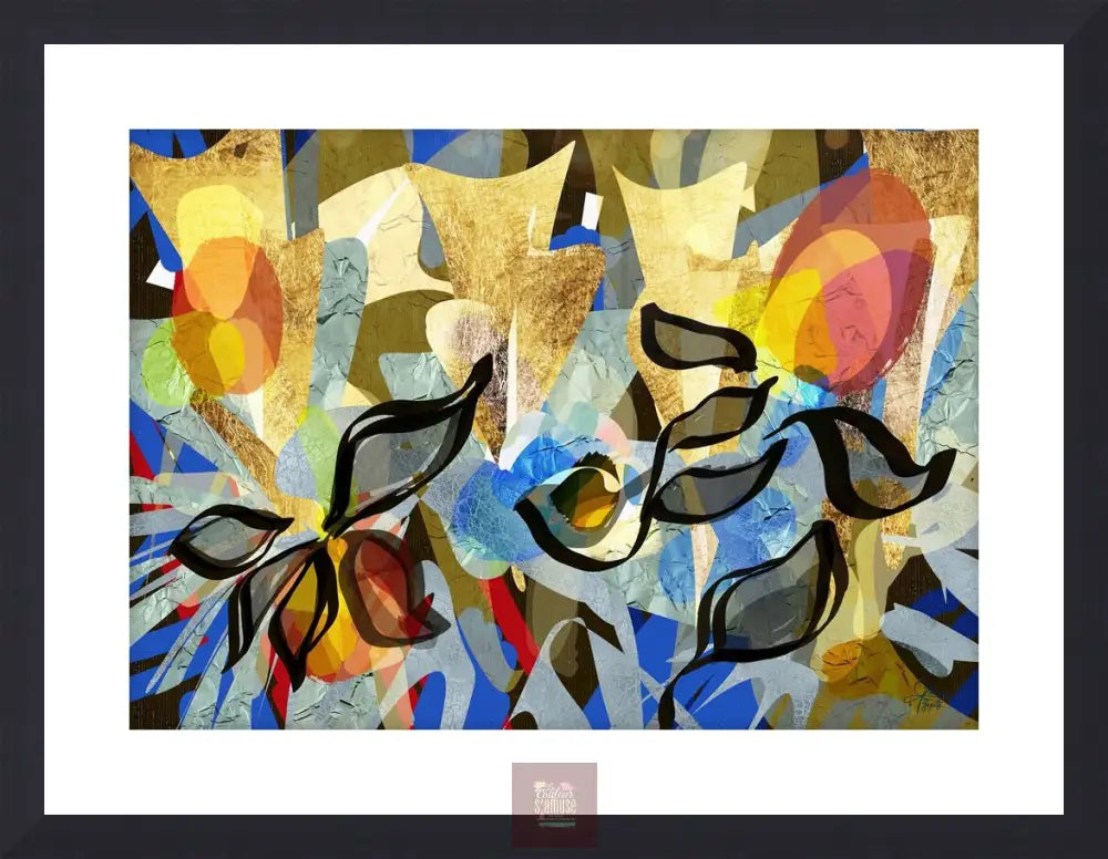L’or dans Le tumulte Toile encadré ; pour achat; voir la page ’information’ du menu / 24in x 17in Canvas