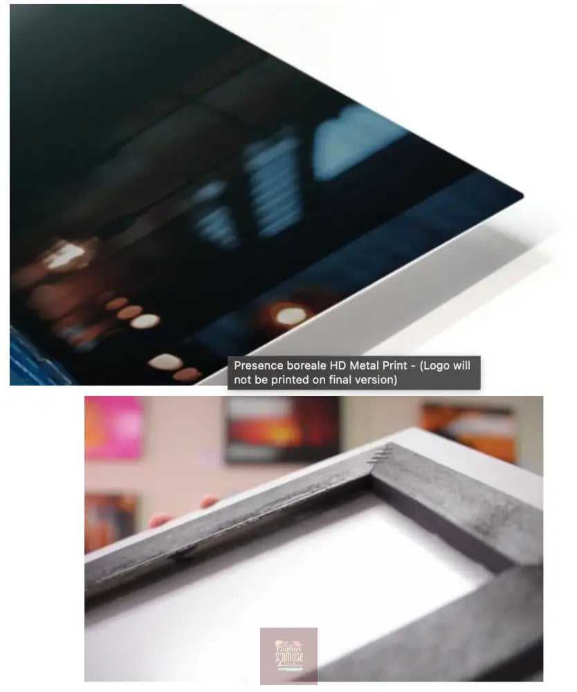 Présence boréale Impression par sublimation HD sur panneau métallique / 24in x 17in Canvas