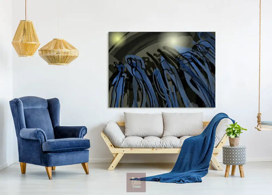 Procession Indigo Canvas