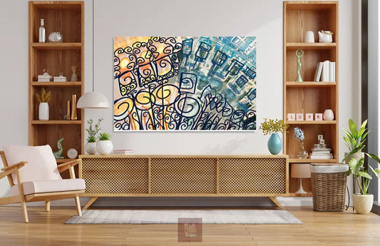 Rêverie de ville et campagne Canvas