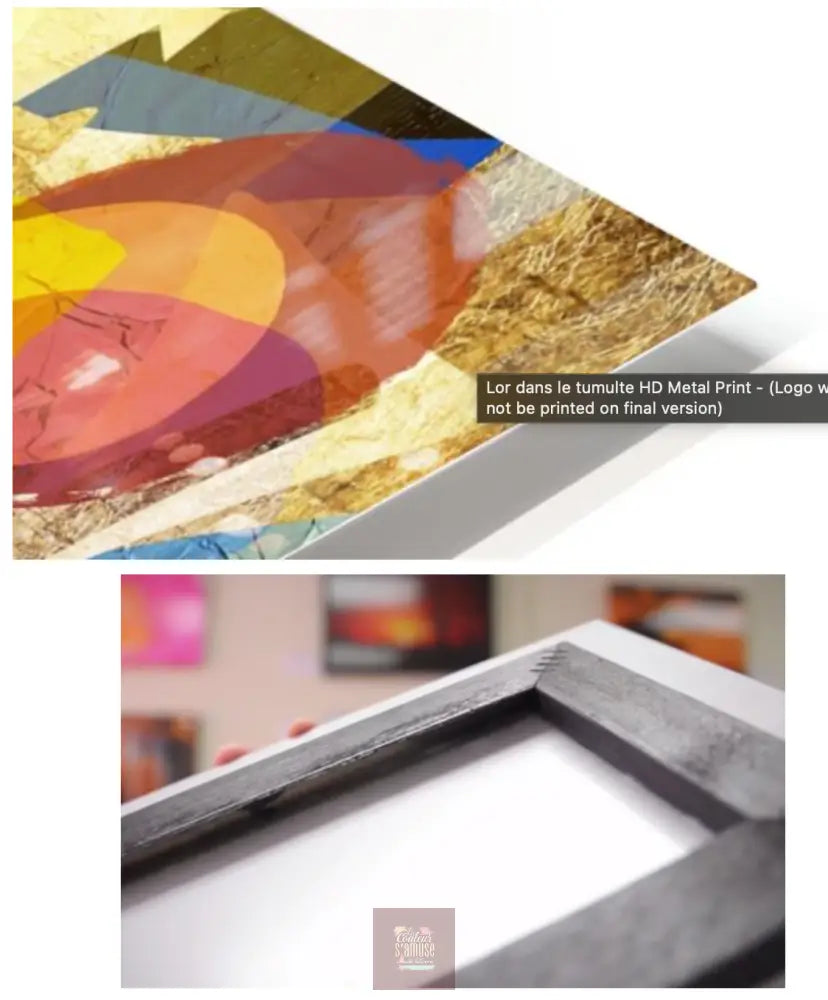 L’or dans Le tumulte Impression par sublimation HD sur panneau métallique / 24in x 17in Canvas