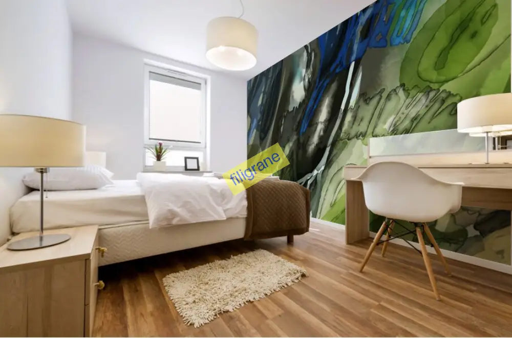 Onde Vivante Toile en mural; pour achat voir la page ’information’ du menu / 8ft x 8ft Canvas