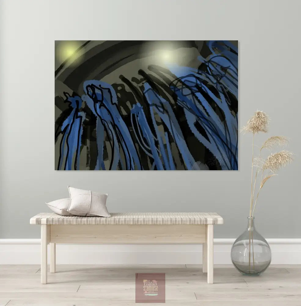 Procession Indigo Canvas