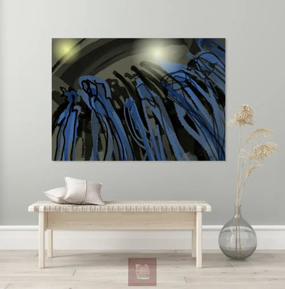 Procession Indigo Canvas