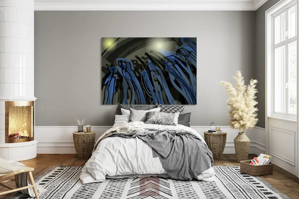 Procession Indigo Canvas